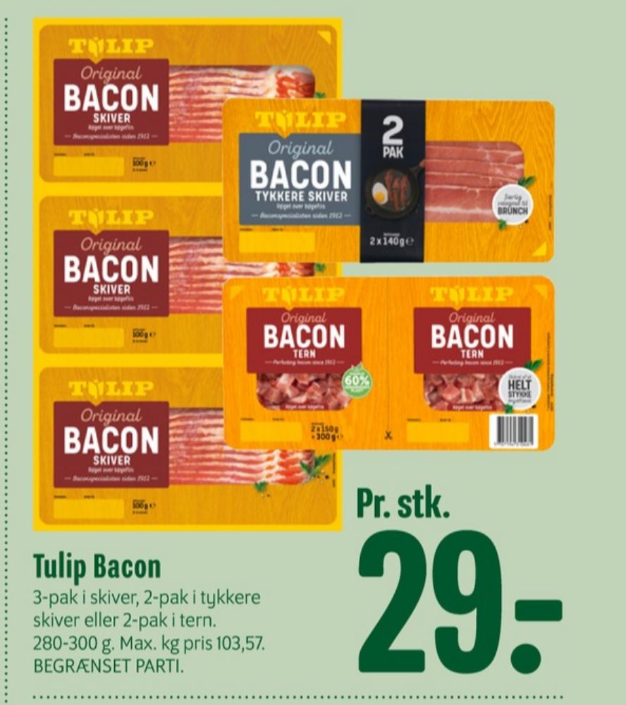 Tulip, Baconskiver