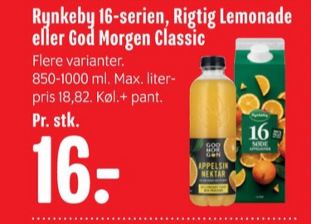 Rynkeby, 16 Søde Appelsiner