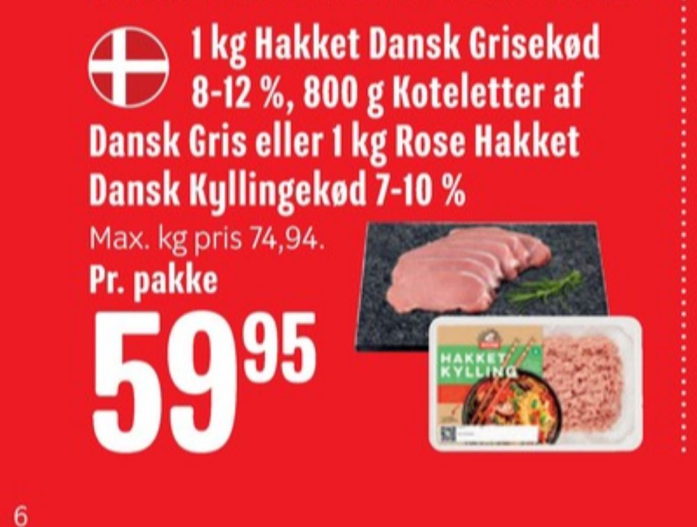 Rose, Hakket kylling 7-10%