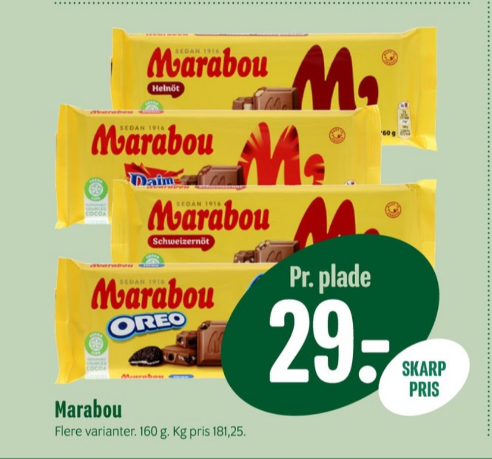Marabou, Chokoladeplade Schweizernöt