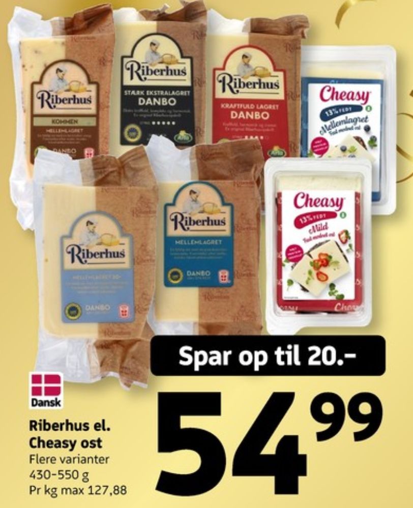 Riberhus, Skæreost Danbo Mellemlagret 30+