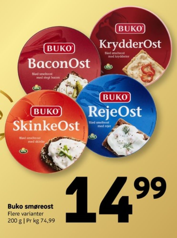 Buko Smelte, Smøreost Krydderost