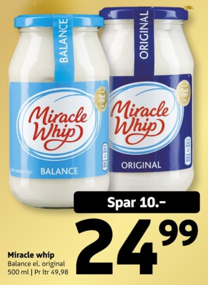 Miracle Whip, Mayonnaise Balance