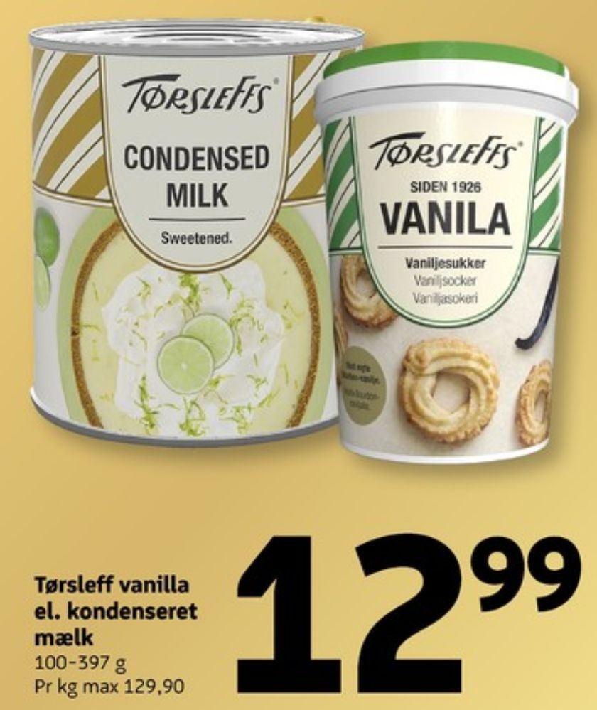 Tørsleff, Vaniljesukker