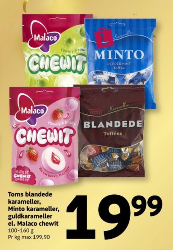 Toms Blandede Karameller, Karameller