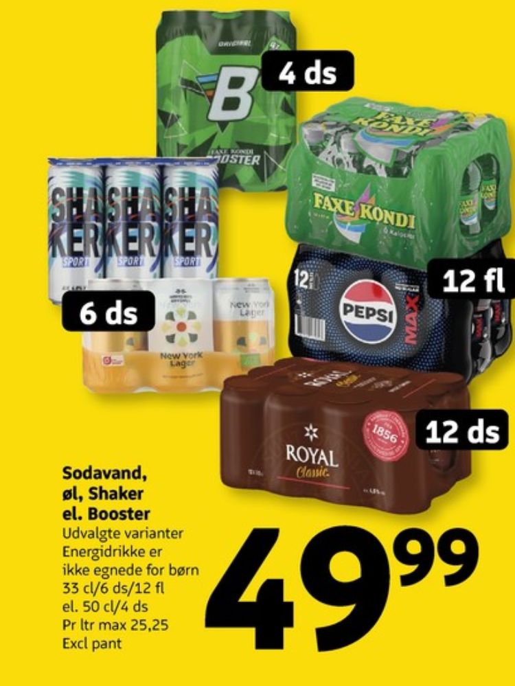 Faxe Kondi Booster , Energidrik 4 pk.