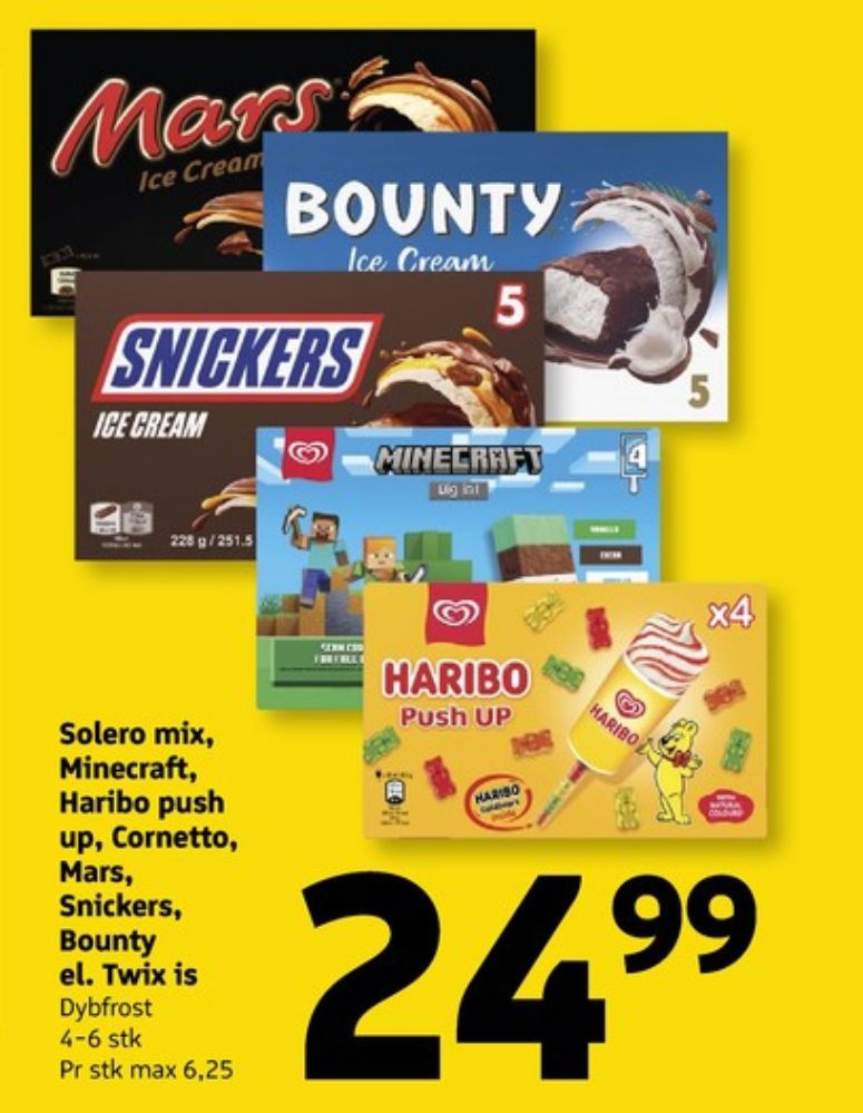 Frisko Haribo Push Up, Ispinde