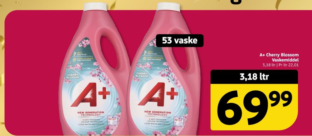 A+, Vaskemiddel-flydende