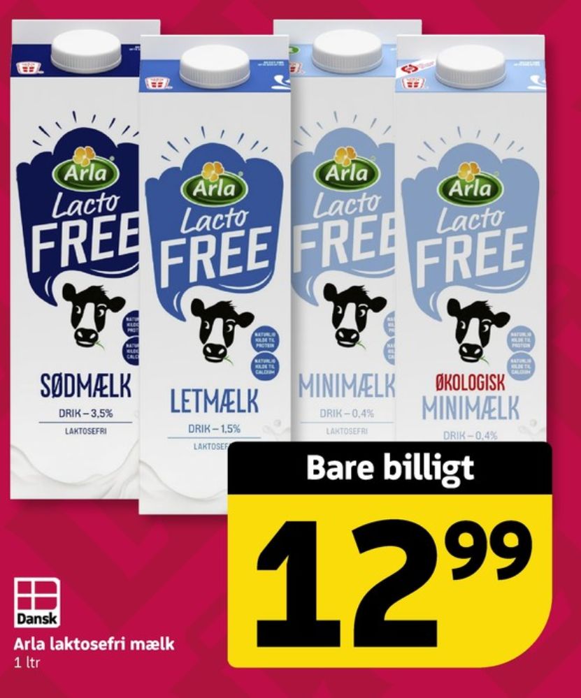 Arla Lacto FREE, Letmælk