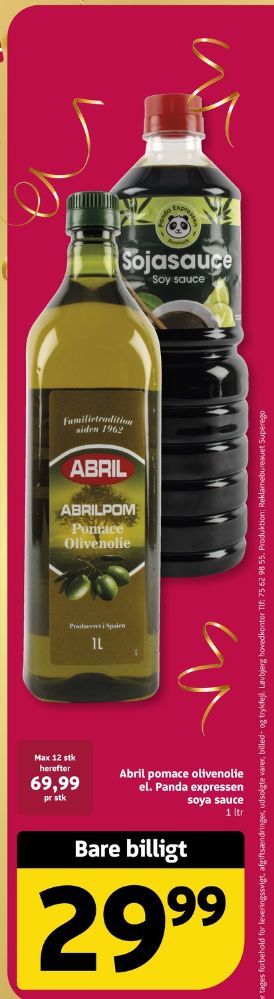 Abrilpom , Olivenolie