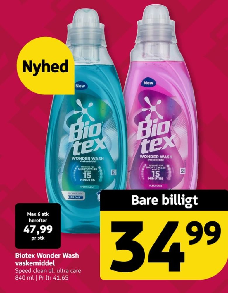 Biotex, Vaskemiddel-flydende