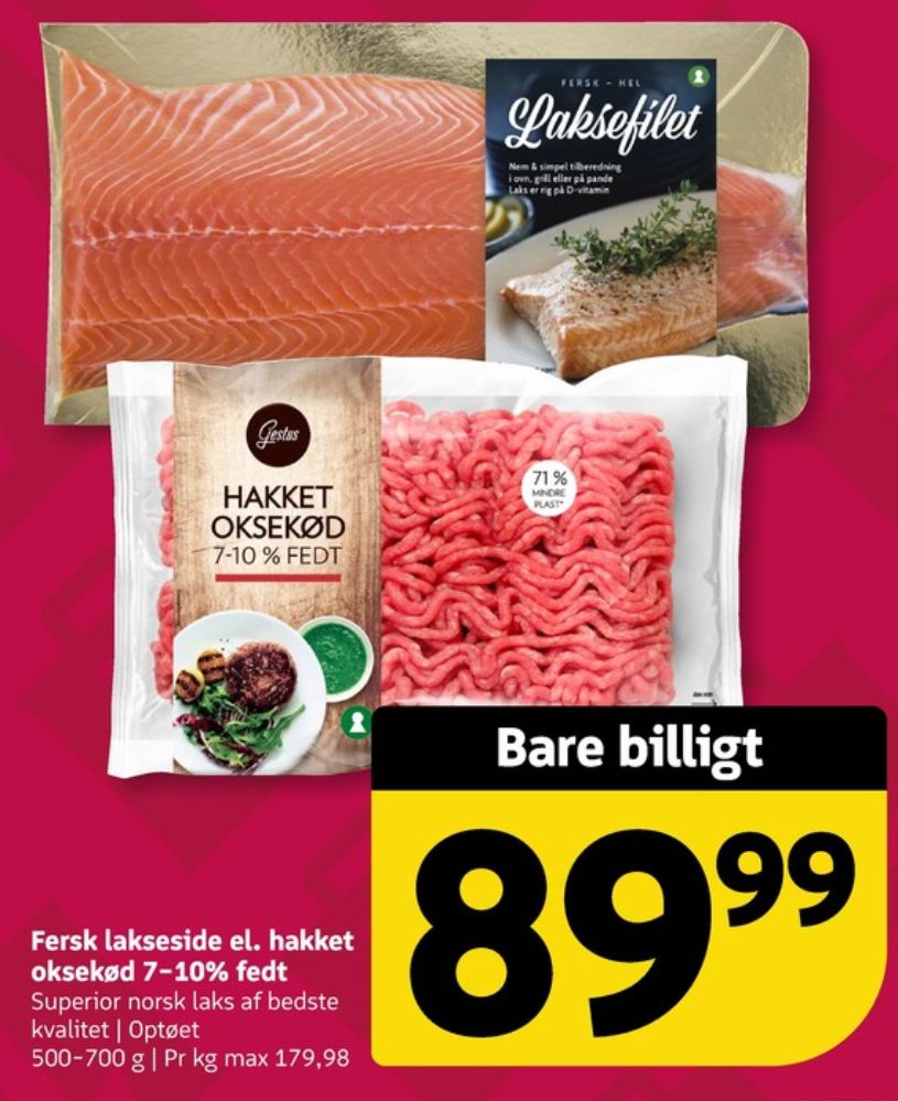 Gestus, Hakket oksekød 7-10%