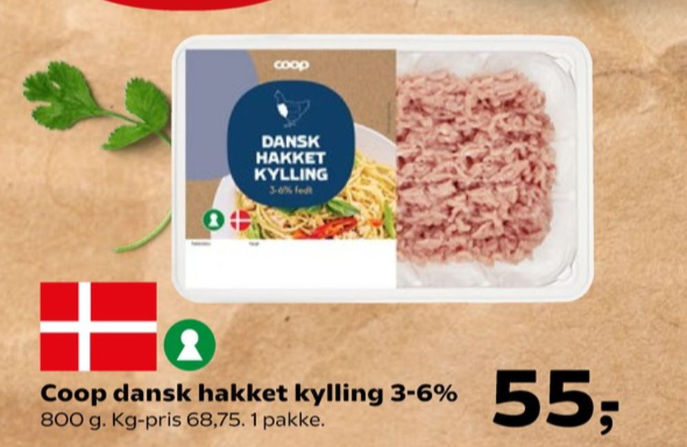 Coop, Hakket kylling 3-6%
