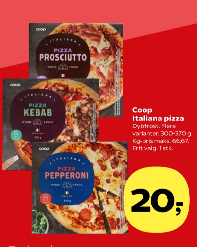 Coop, Pizza Prosciutto