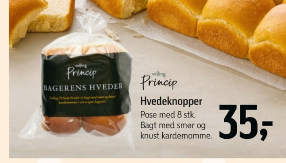 Salling Princip, Hvedeknopper