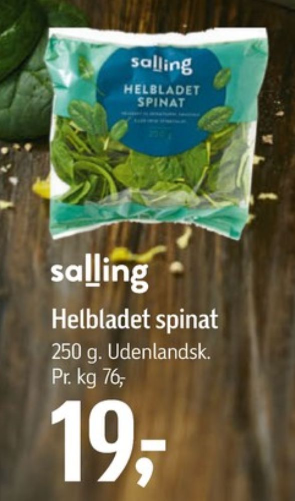 Salling, Spinat