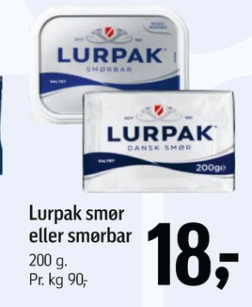 Lurpak, Smørbar