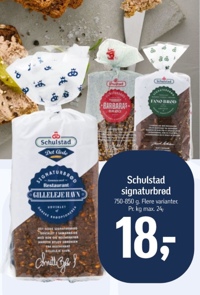 Schulstad Signaturbrød Restaurant Gillelejehavn, Rugbrødsskiver