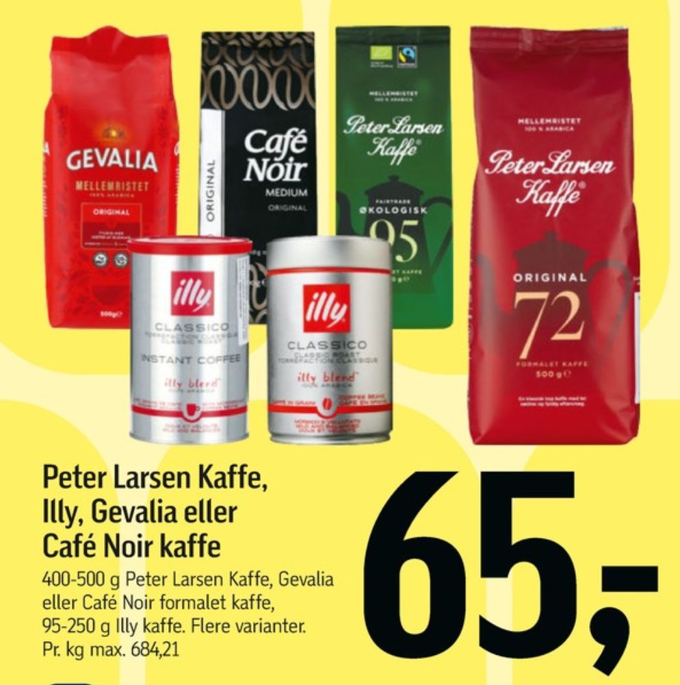 Peter Larsen Blanding 72, Kaffe Formalet