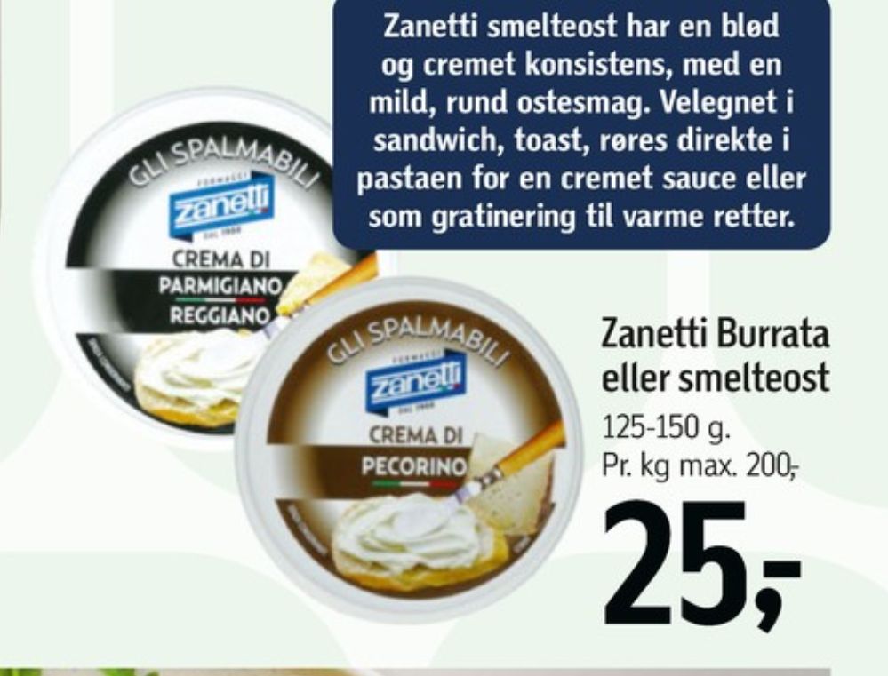 Zanetti, Crema di Parmigiano Reggiano