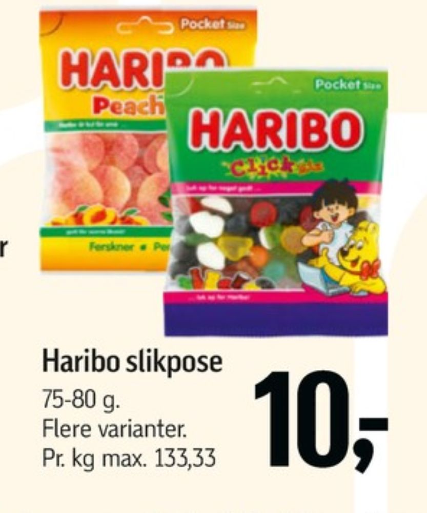 Haribo Peaches, Slikposer