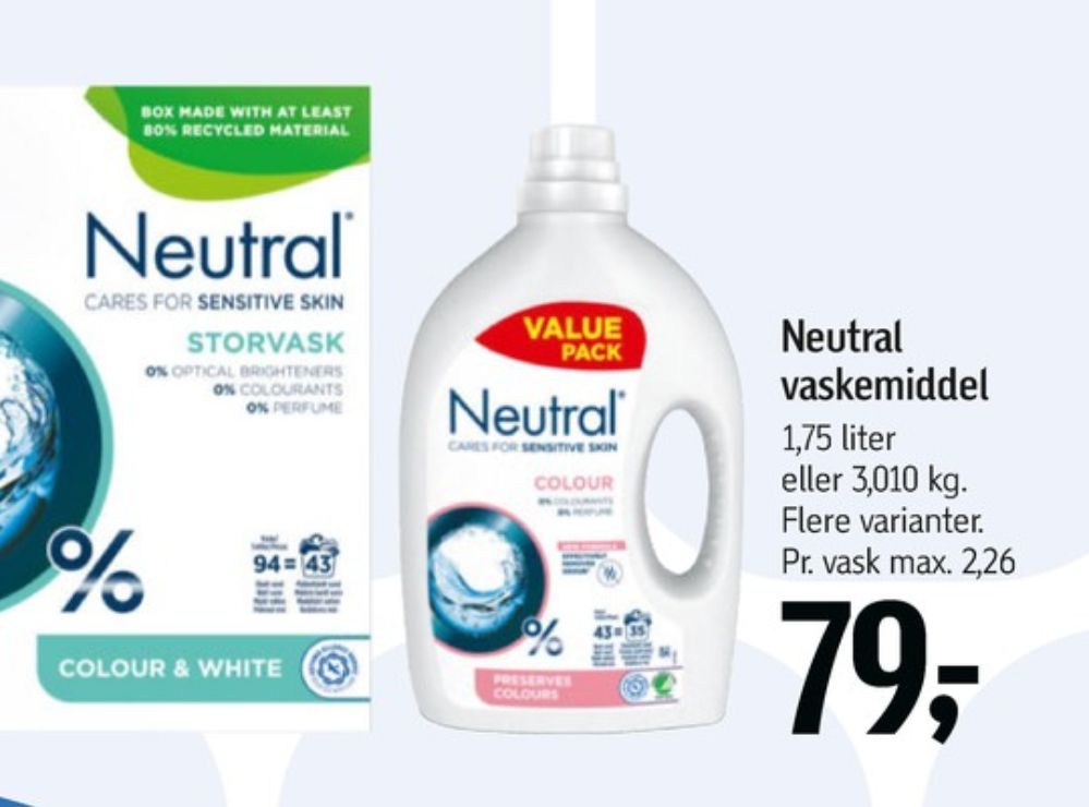 Neutral, Vaskemiddel-flydende