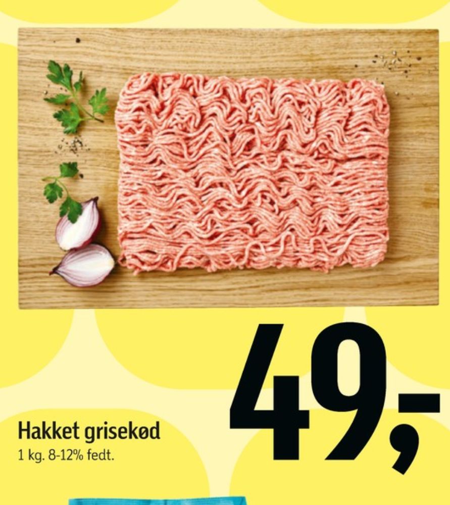 Hakket kalv og grisekød 8-12%