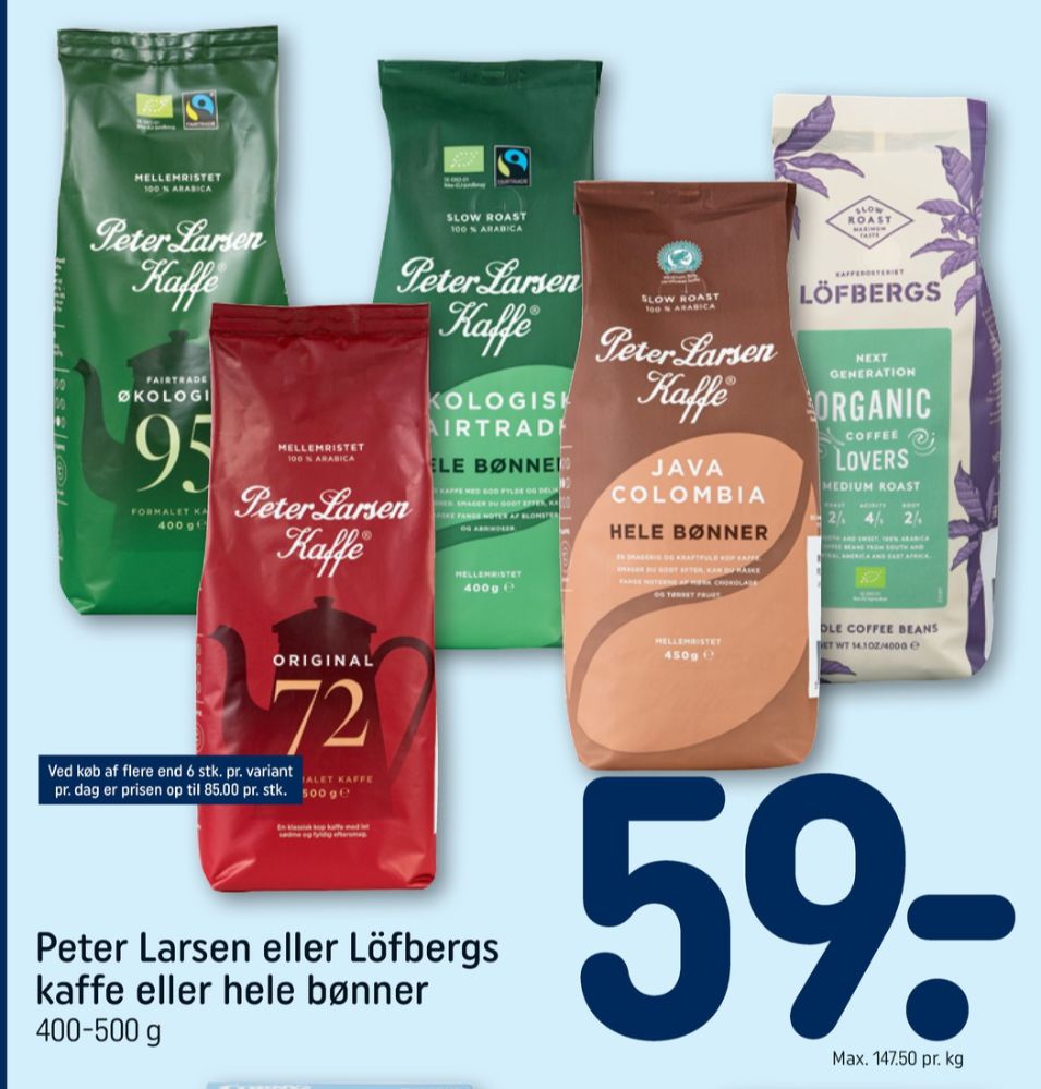 Peter Larsen Blanding 95, Kaffe Formalet