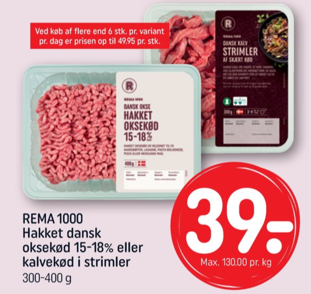 Rema 1000, Kalvekødsstrimler