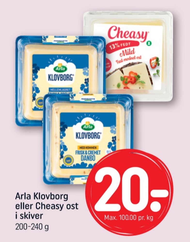 Klovborg, Skiveost Danbo Mellemlagret Kommen