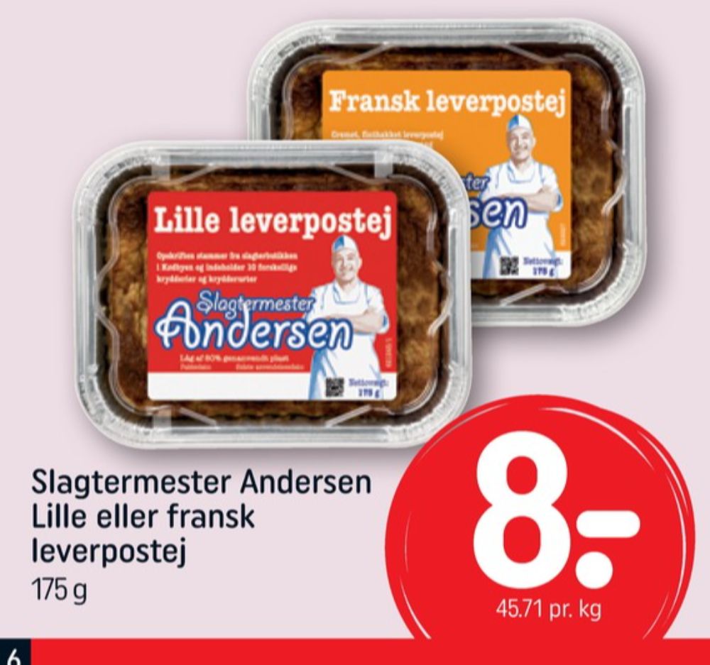 Slagtermester Andersen, Leverpostej