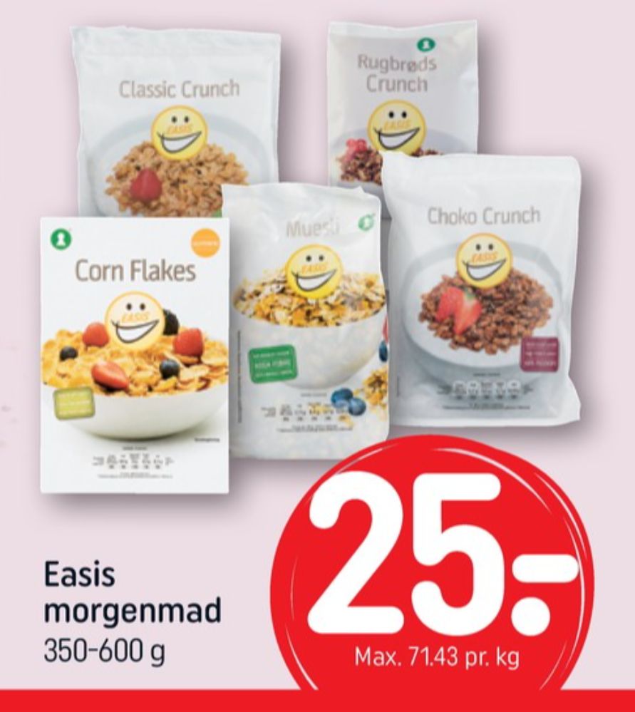 Easis, Müsli uden tilsat sukker