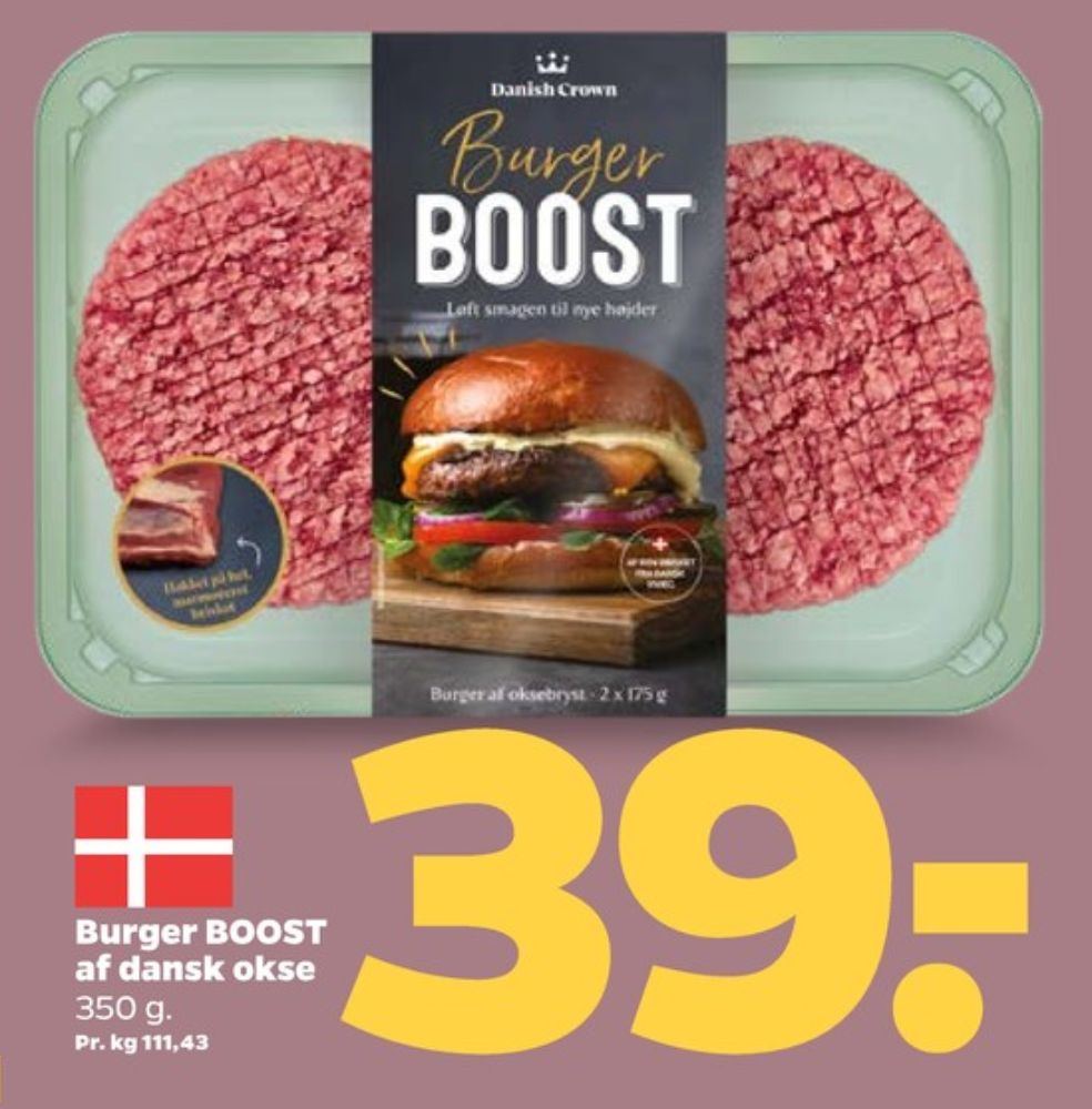 Danish Crown Burger Boost, Hakkebøffer