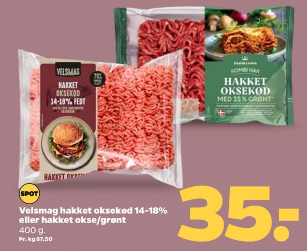 Danish Crown, Hakket Okse og Grønt 35%