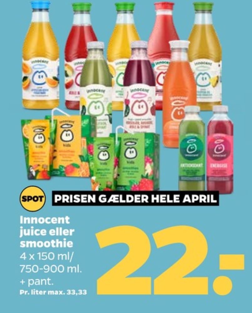 innocent, Kirsebær, Æble, Rødbede & Spinat Smoothie