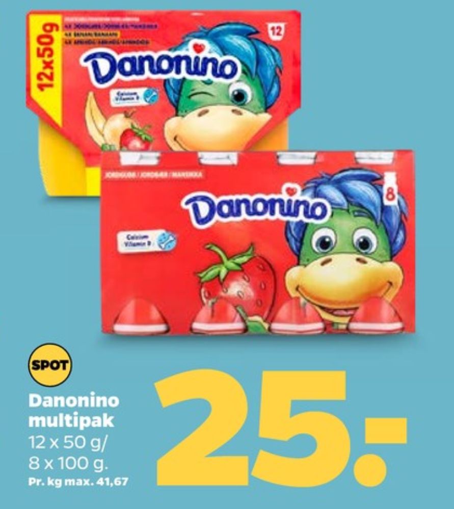 Danone Danonino, Drikkeyoghurt Jordbær