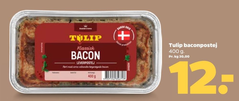 Tulip Klassisk Bacon, Leverpostej