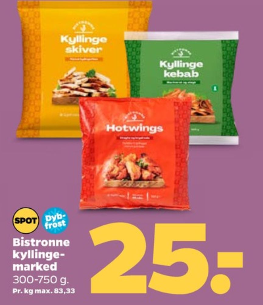 Bistronne, Kyllingeskiver