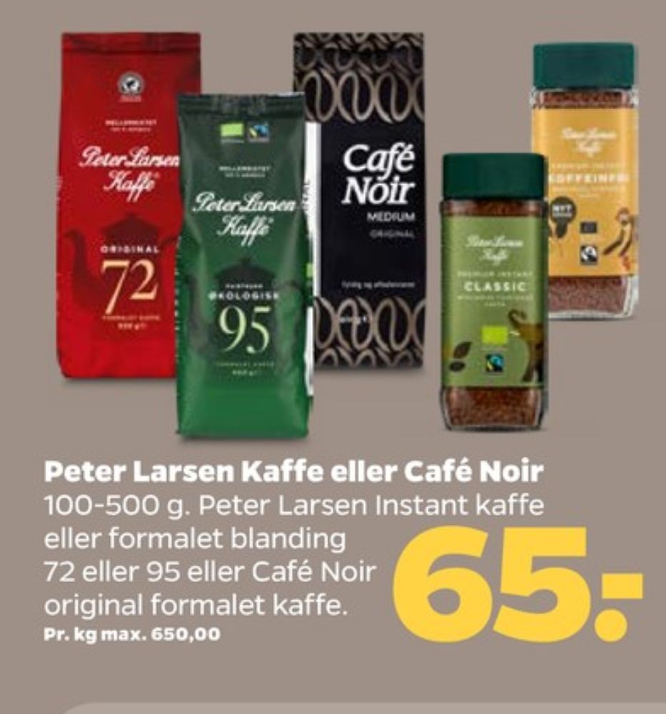 Peter Larsen Blanding 72, Kaffe Formalet