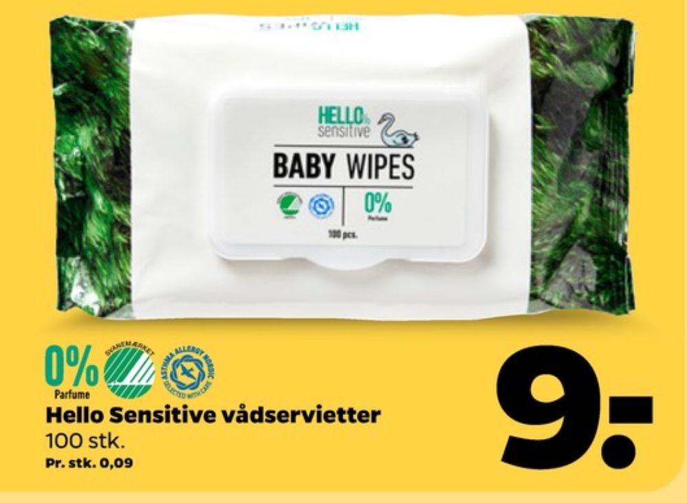 Hello Sensitive, Vådservietter
