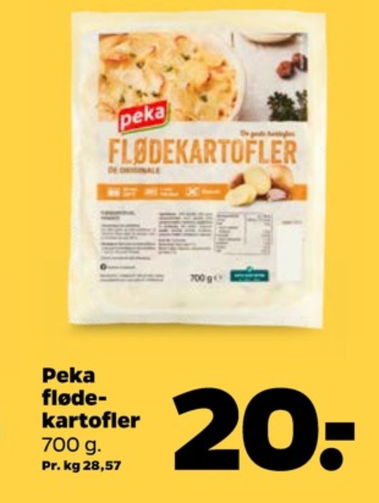 Peka, Flødekartofler