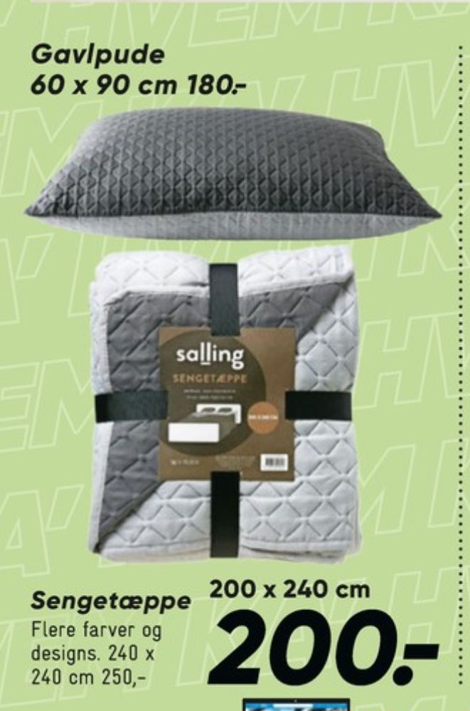 Salling, Sengetæppe