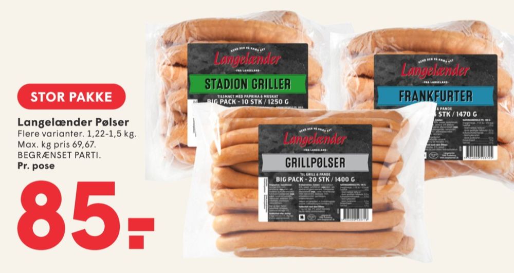 Langelænder, Grillpølser