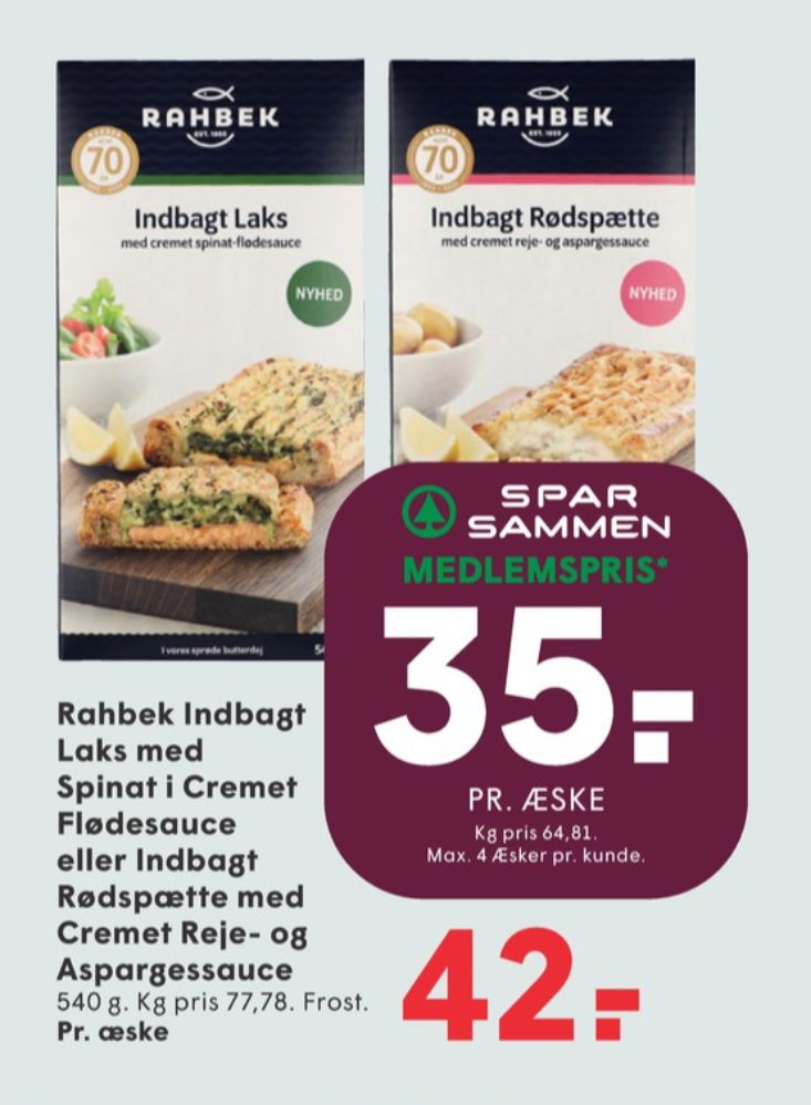 Rahbek, Indbagt Rødspætte med Cremet reje- og aspargessauce