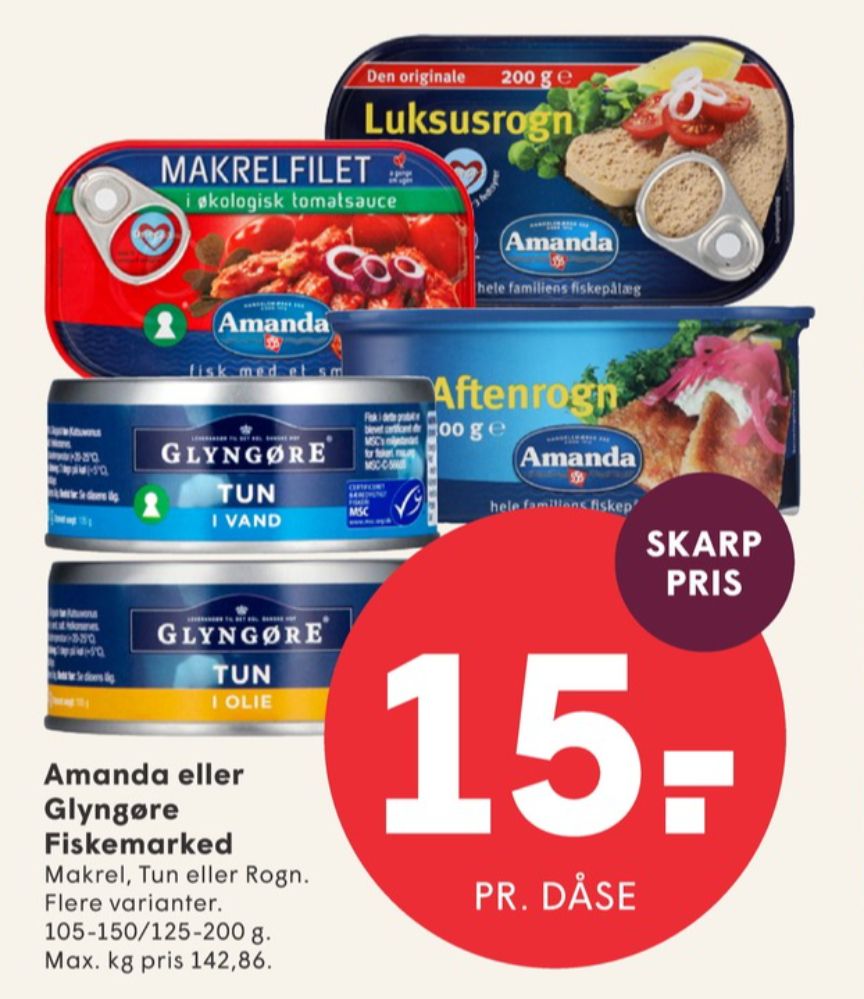 Amanda Seafood, Makrelfilet i Økologisk Tomatsauce