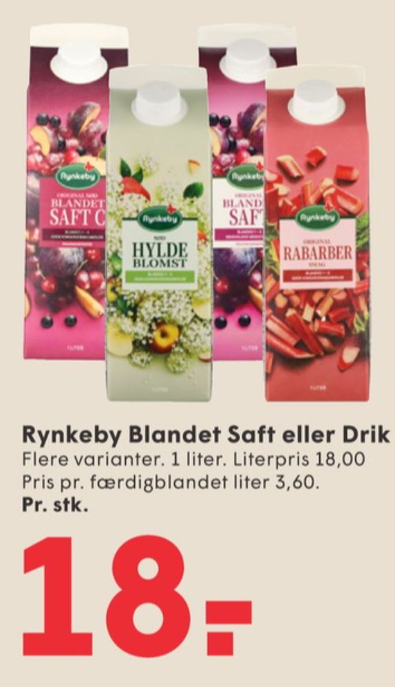 Rynkeby, Blandet Saft Light 
