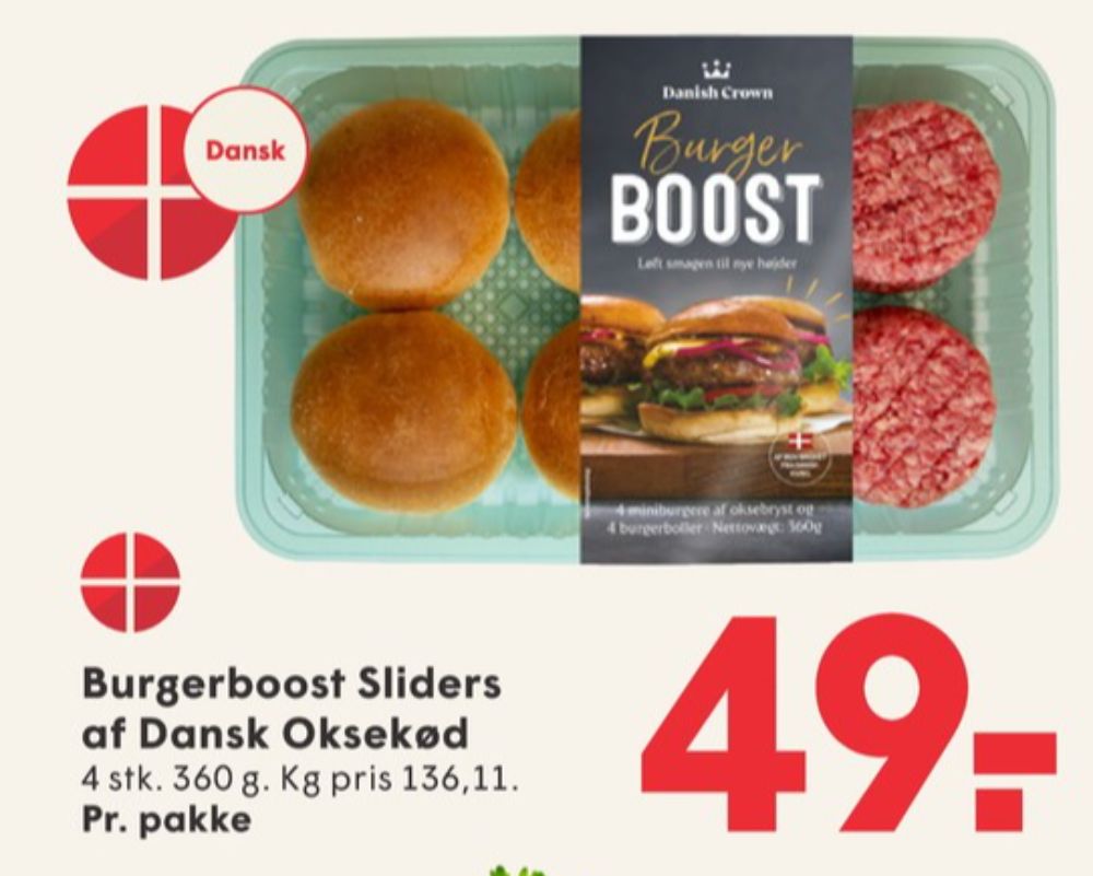 Danish Crown Burger Boost, Hakkebøffer Sliders