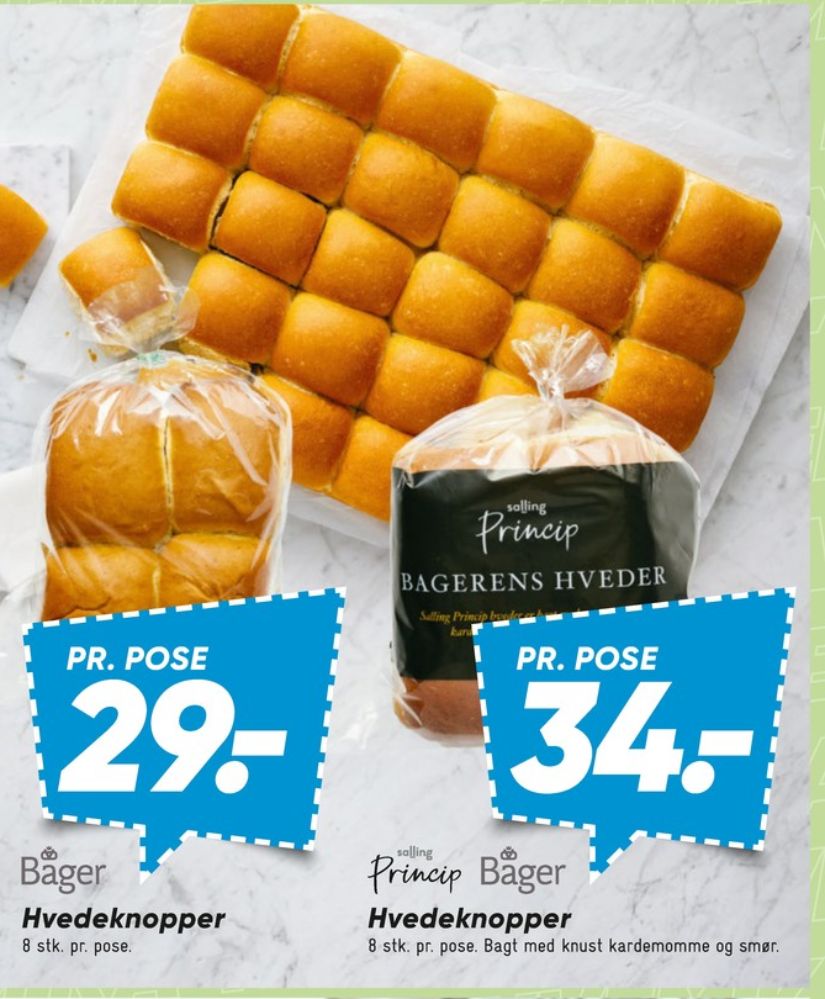 Salling Princip, Hvedeknopper