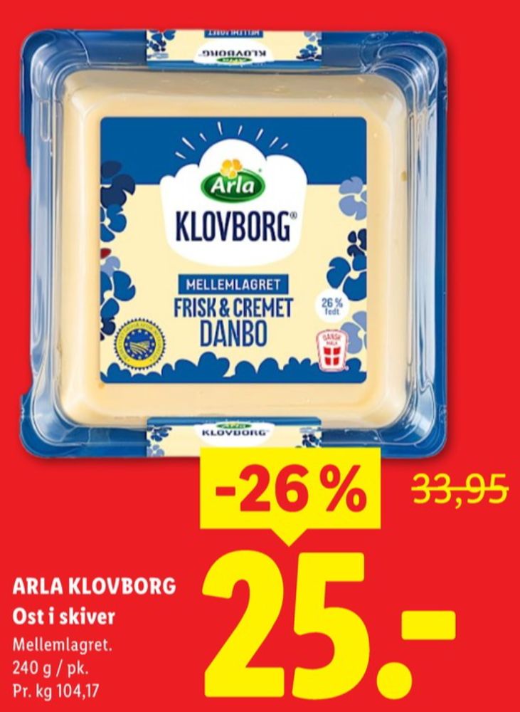 Klovborg, Skiveost Danbo Mellemlagret