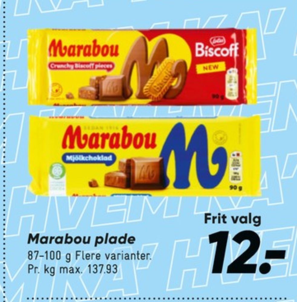 Marabou, Chokoladeplade Mjölk Choklad